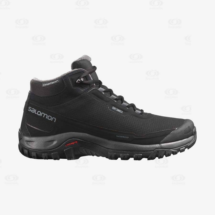 Pánské Zimní Boty Salomon SHELTER CLIMASALOMON™ WATERPROOF Černé | CZ-O2384