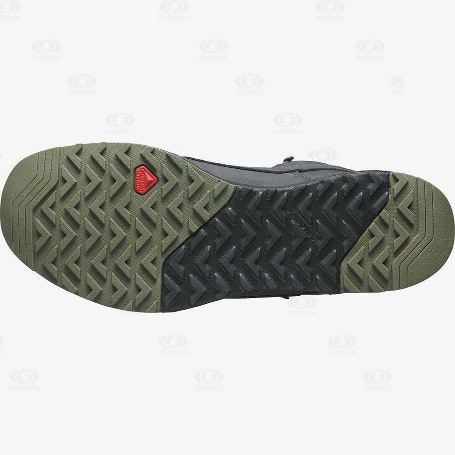 Pánské Zimní Boty Salomon UTILITY WINTER CLIMASALOMON™ WATERPROOF Černé Zelene | CZ-W3220