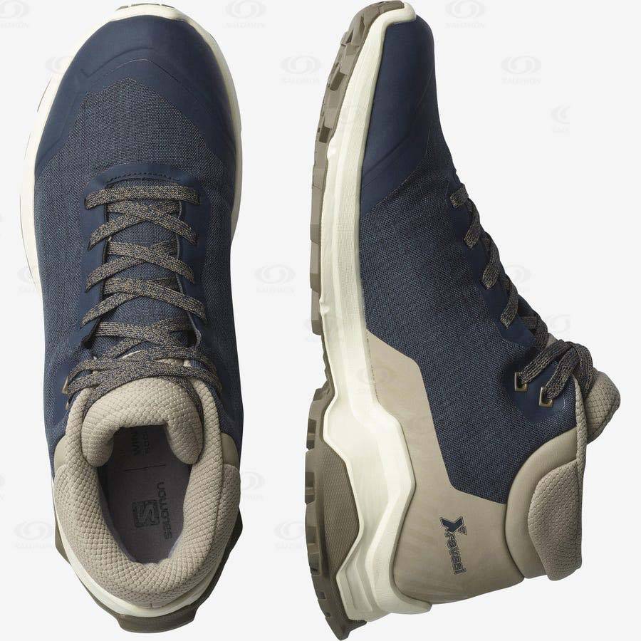 Pánské Zimní Boty Salomon X REVEAL CHUKKA CLIMASALOMON™ WATERPROOF Hnědé | CZ-N2247