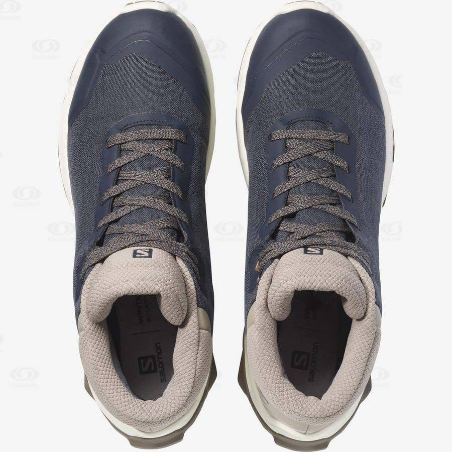 Pánské Zimní Boty Salomon X REVEAL CHUKKA CLIMASALOMON™ WATERPROOF Hnědé | CZ-N2247