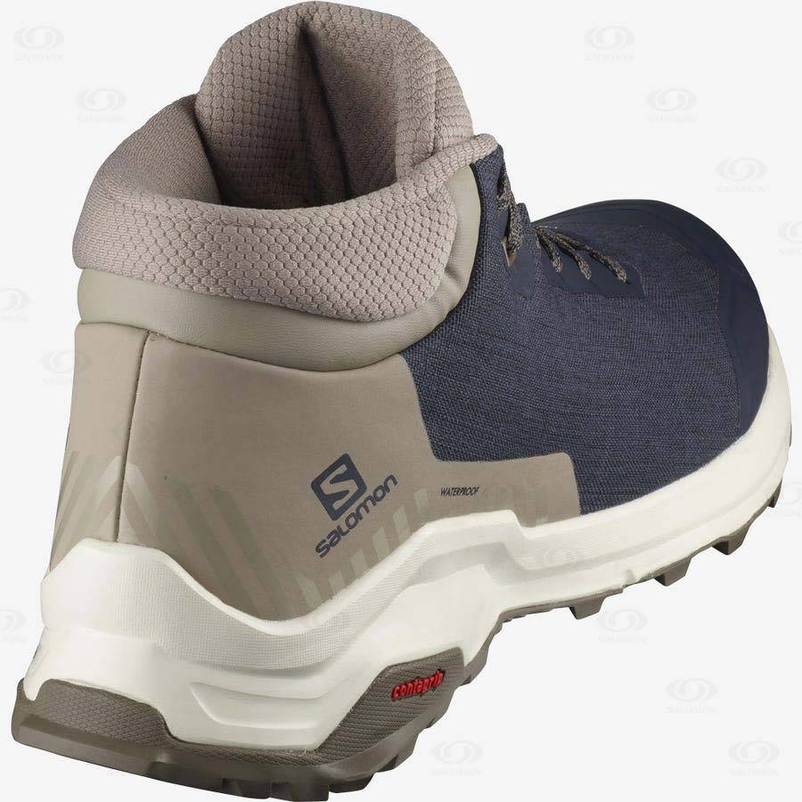 Pánské Zimní Boty Salomon X REVEAL CHUKKA CLIMASALOMON™ WATERPROOF Hnědé | CZ-N2247
