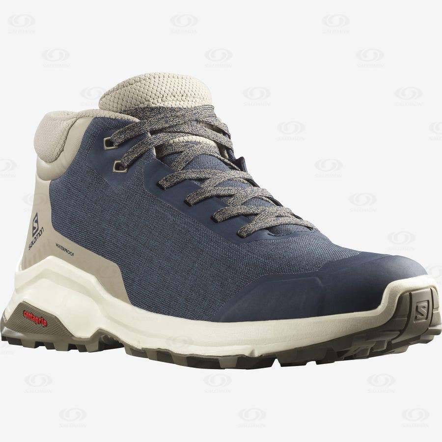 Pánské Zimní Boty Salomon X REVEAL CHUKKA CLIMASALOMON™ WATERPROOF Hnědé | CZ-N2247