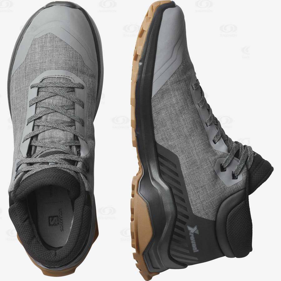 Pánské Zimní Boty Salomon X REVEAL CHUKKA CLIMASALOMON™ WATERPROOF Šedé | CZ-wO2517