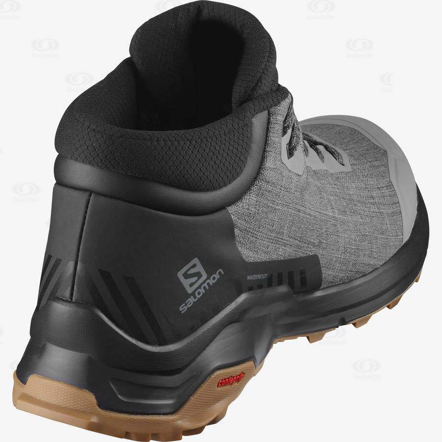 Pánské Zimní Boty Salomon X REVEAL CHUKKA CLIMASALOMON™ WATERPROOF Šedé | CZ-wO2517