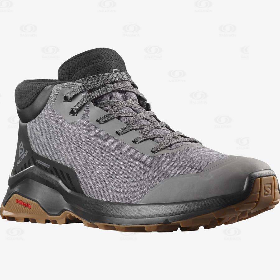 Pánské Zimní Boty Salomon X REVEAL CHUKKA CLIMASALOMON™ WATERPROOF Šedé | CZ-wO2517