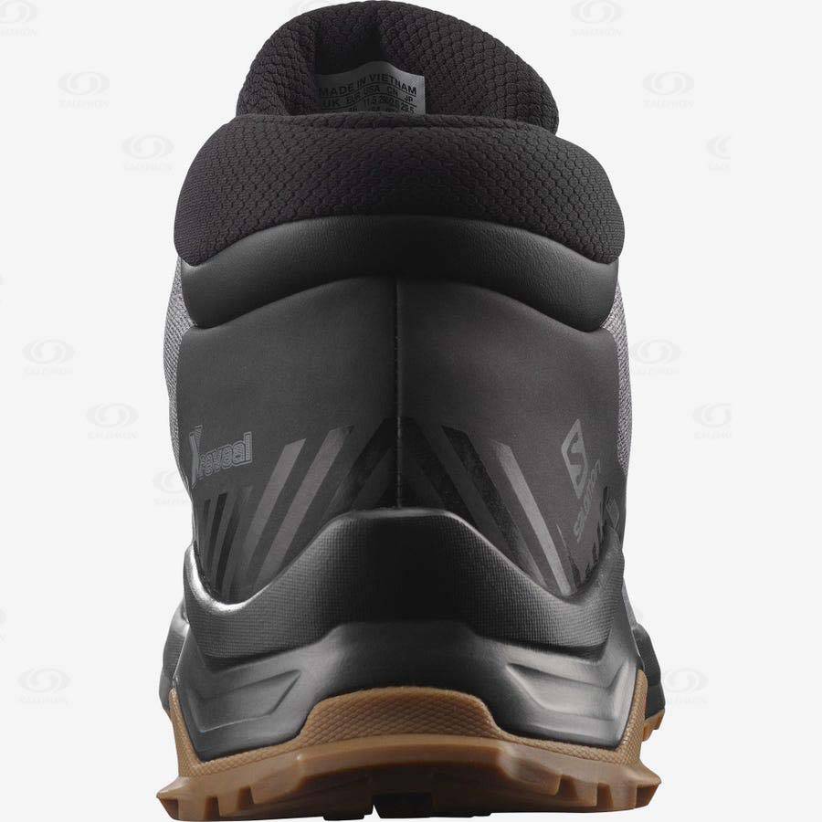Pánské Zimní Boty Salomon X REVEAL CHUKKA CLIMASALOMON™ WATERPROOF Šedé | CZ-wO2517