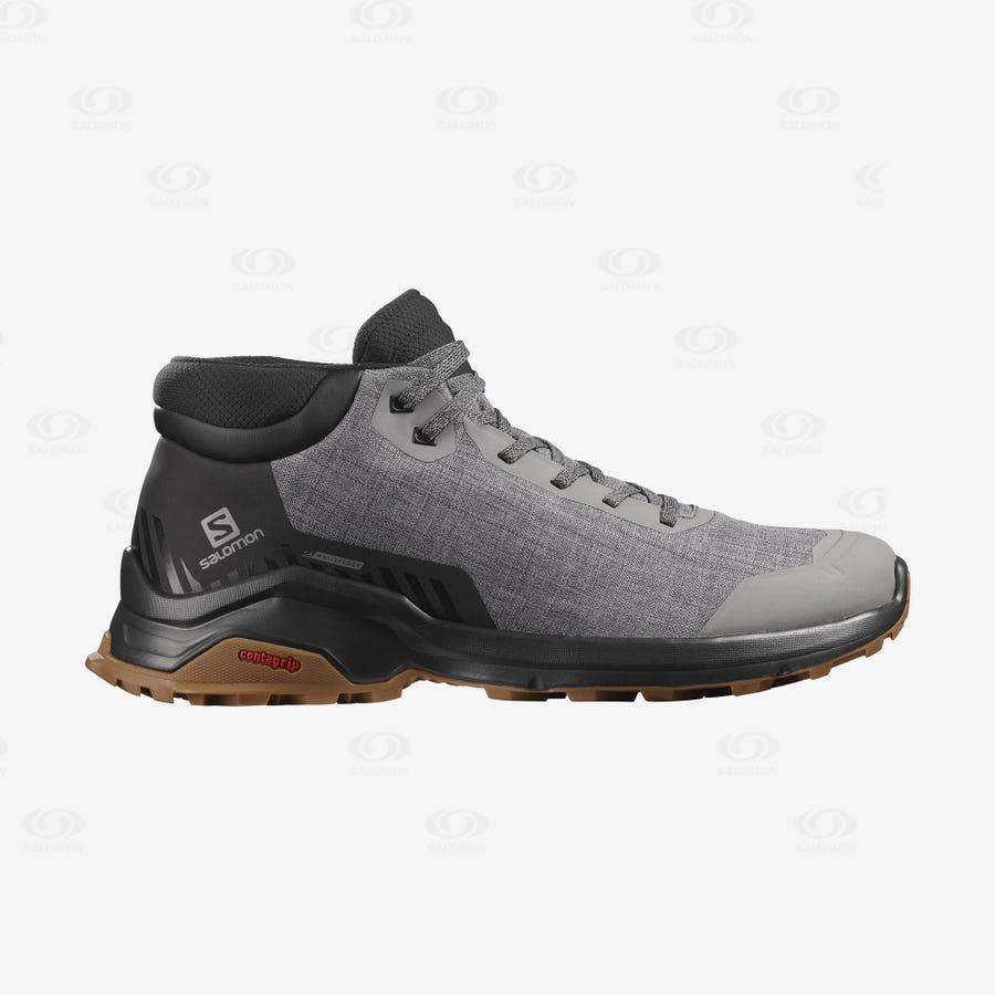 Pánské Zimní Boty Salomon X REVEAL CHUKKA CLIMASALOMON™ WATERPROOF Šedé | CZ-wO2517