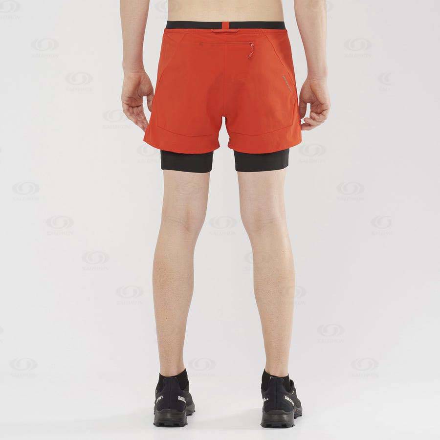 Pánské Šortky Salomon CROSS 2IN1 Oranžové | CZ-N2170