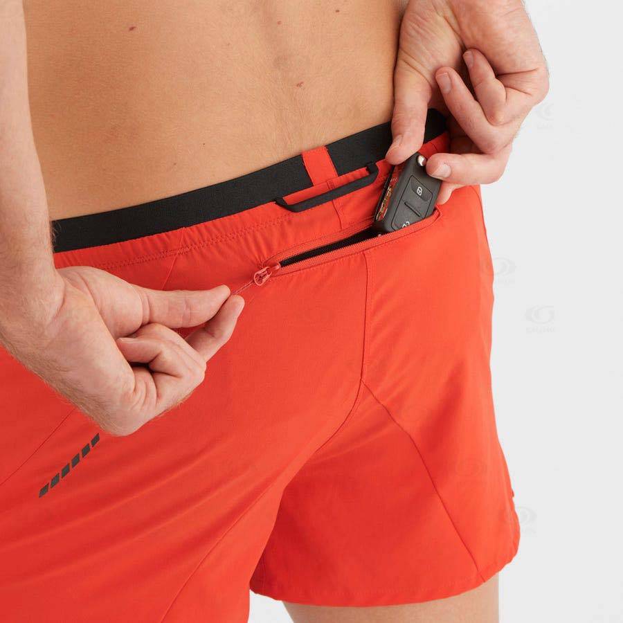 Pánské Šortky Salomon CROSS 3'' Oranžové | CZ-O2267