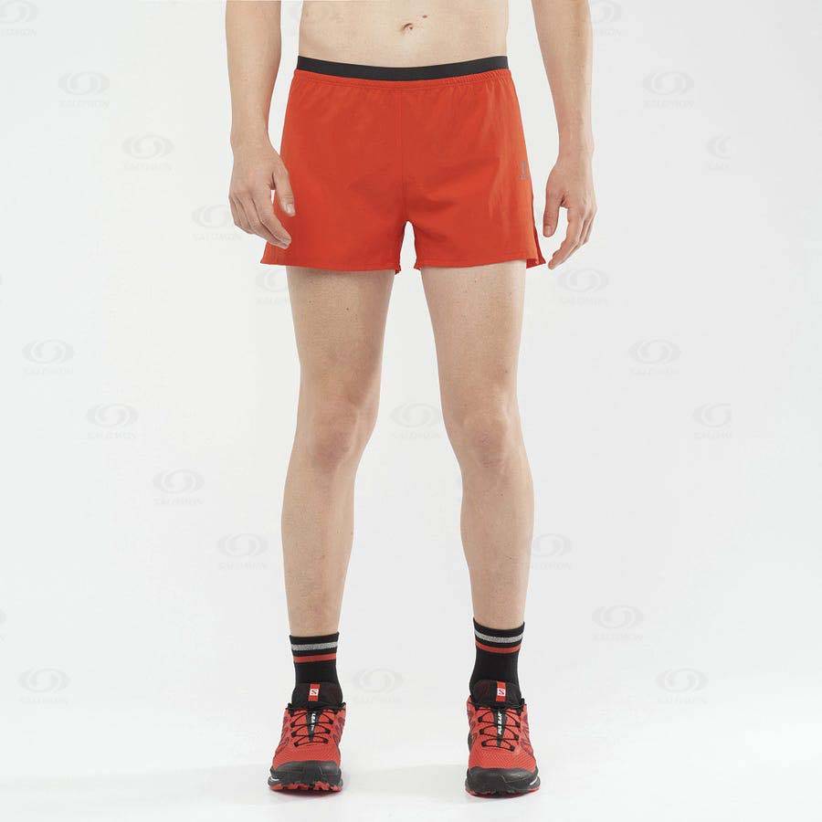 Pánské Šortky Salomon CROSS 3'' Oranžové | CZ-O2267
