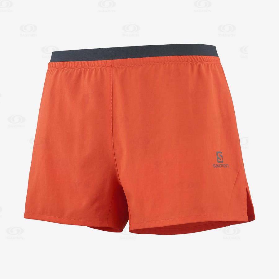 Pánské Šortky Salomon CROSS 3\'\' Oranžové | CZ-O2267
