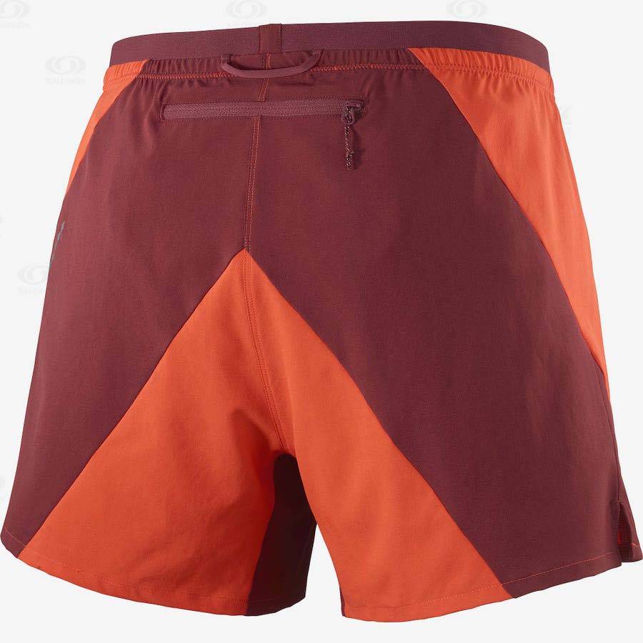 Pánské Šortky Salomon CROSS 5'' Oranžové | CZ-M1790