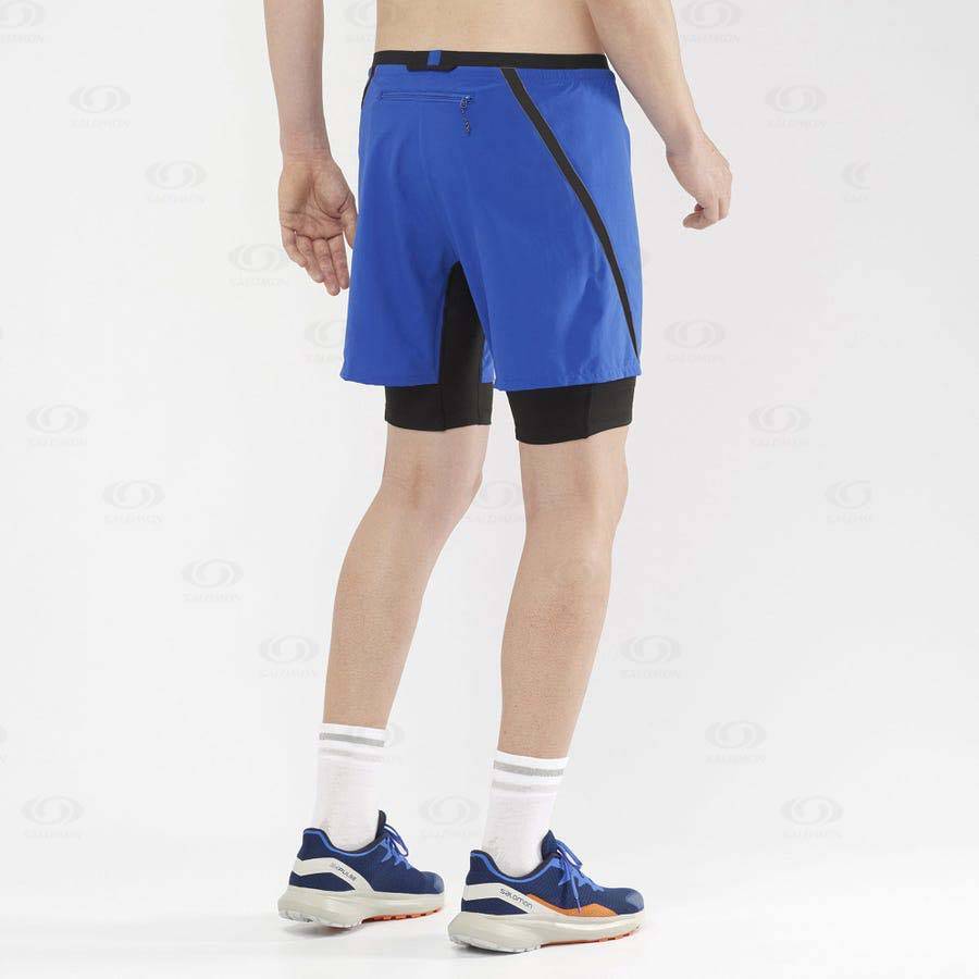 Pánské Šortky Salomon CROSS TWINSKIN Blankyt | CZ-S1744