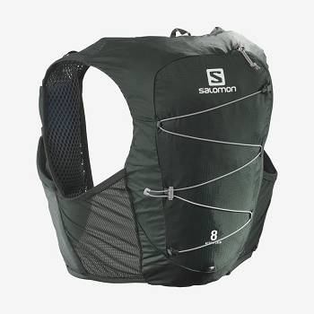 Dámské Běžecké Batohy Salomon ACTIVE SKIN 8 Olivy Zelené | CZ-L1284