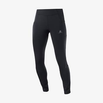 Dámské Běžecké Tighty Salomon CROSS RUN 28'' Černé | CZ-A1535