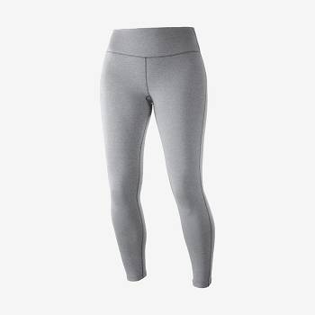 Dámské Běžecké Tighty Salomon ESSENTIAL WARM Šedé | CZ-S2458