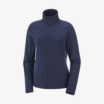 Dámské Mikiny S Kapucí Salomon ESSENTIAL LIGHTWARM Tmavě Blankyt | CZ-A1521