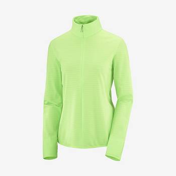 Dámské Mikiny S Kapucí Salomon ESSENTIAL LIGHTWARM Mátově Zelená | CZ-L1277