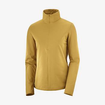 Dámské Mikiny S Kapucí Salomon ESSENTIAL LIGHTWARM Žluté | CZ-L1620
