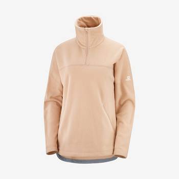 Dámské Mikiny S Kapucí Salomon ESSENTIAL COSY FLEECE Růžové | CZ-L1634