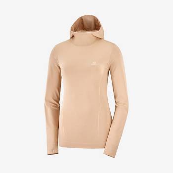 Dámské Mikiny S Kapucí Salomon ESSENTIAL SEAMLESS Růžové | CZ-O1299