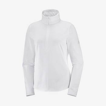 Dámské Mikiny S Kapucí Salomon ESSENTIAL LIGHTWARM Bílé | CZ-S1037