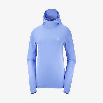 Dámské Mikiny S Kapucí Salomon ESSENTIAL SEAMLESS Blankyt | CZ-S2122