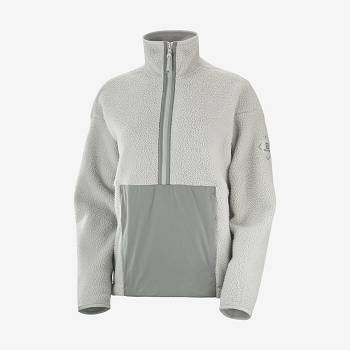 Dámské Mikiny S Kapucí Salomon SNOWSHELTER TEDDY Zelene | CZ-M1020