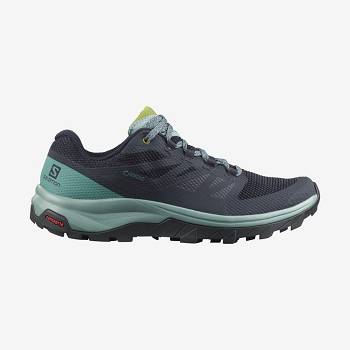 Dámské Nepromokavé Boty Salomon OUTLINE GORE-TEX Černé Zelene | CZ-L2355
