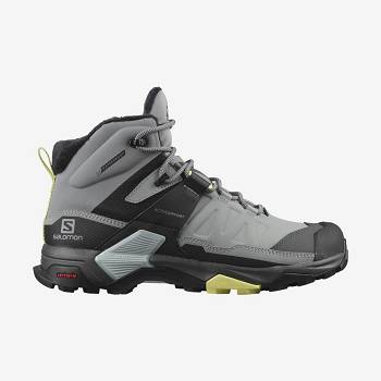 Dámské Nepromokavé Boty Salomon X ULTRA 4 MID WINTER THINSULATE™ CLIMASALOMON™ Šedé | CZ-N2478