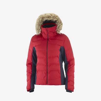 Dámské Softshellová Bunda Salomon Bundy STORMCOZY Červené | CZ-M1405