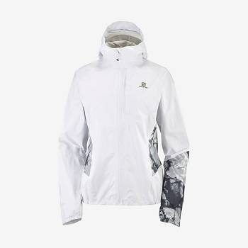 Dámské Softshellová Bunda Salomon Bundy BONATTI WATERPROOF Bílé | CZ-M2385