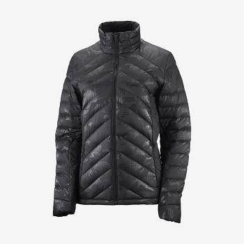 Dámské Softshellová Bunda Salomon Bundy ESSENTIAL XWARM DOWN Černé Černé | CZ-N1645