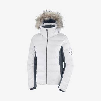 Dámské Softshellová Bunda Salomon Bundy STORMCOZY Bílé | CZ-N2044