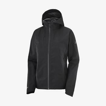 Dámské Softshellová Bunda Salomon Bundy OUTLINE GORE-TEX 2.5L Černé | CZ-O1096