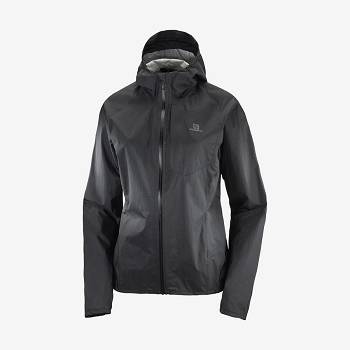 Dámské Softshellová Bunda Salomon Bundy BONATTI WATERPROOF Černé | CZ-O1525