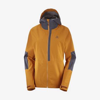 Dámské Softshellová Bunda Salomon Bundy OUTRACK WATERPROOF 2.5L Oranžové | CZ-O1693