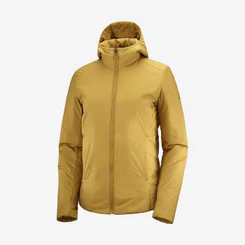Dámské Softshellová Bunda Salomon Bundy OUTRACK INSULATED Žluté | CZ-S2024