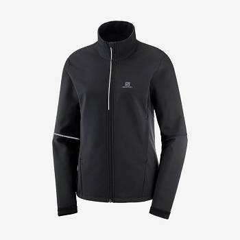 Dámské Softshellová Bunda Salomon Bundy AGILE SOFTSHELL Černé | CZ-wS2388
