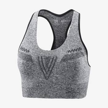 Dámské Sportovní Podprsenky Salomon ESSENTIAL MOVE ON SEAMLESS Šedé | CZ-M1090