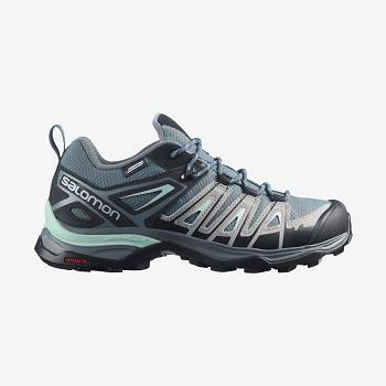 Dámské Trekové Boty Salomon X ULTRA PIONEER CLIMASALOMON™ WATERPROOF Zelene | CZ-W2190