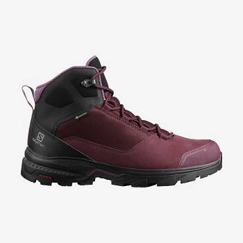 Dámské Turistické Boty Salomon OUTWARD GORE-TEX Červené | CZ-N1813