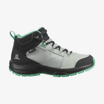 Dětské Trekové Boty Salomon OUTWARD CLIMASALOMON™ WATERPROOF Mátově Zelená | CZ-L1144