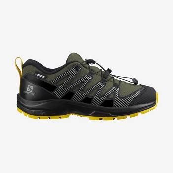 Dětské Trekové Boty Salomon XA PRO V8 CLIMASALOMON™ WATERPROOF Olivy Zelené | CZ-O2162