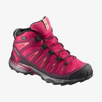 Dětské Trekové Boty Salomon X-ULTRA MID GORE-TEX Červené | CZ-O1455