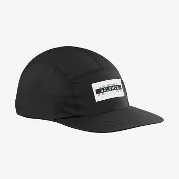 Pánské Klobouky Salomon BONATTI WATERPROOF FIVE PANEL Černé | CZ-M2007