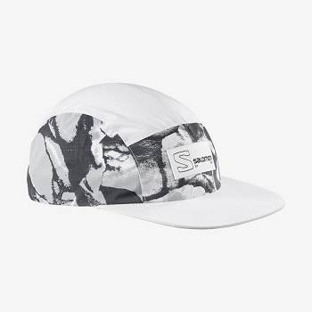 Pánské Klobouky Salomon BONATTI WATERPROOF FIVE PANEL Bílé | CZ-O1728
