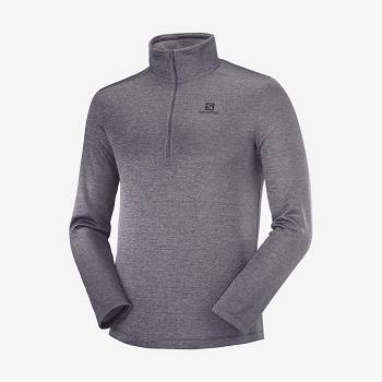Pánské Mikiny S Kapucí Salomon ESSENTIAL LIGHTWARM SEAMLESS Šedé | CZ-O1495
