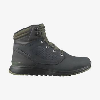 Pánské Nepromokavé Boty Salomon UTILITY WINTER CLIMASALOMON™ Černé Zelene | CZ-W1570