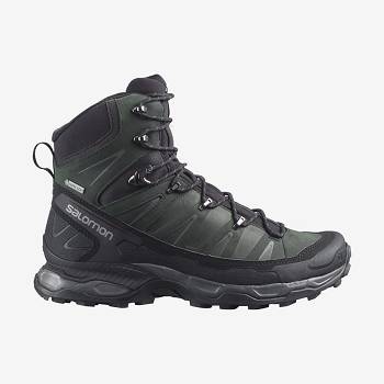 Pánské Nepromokavé Boty Salomon X ULTRA TREK GORE-TEX Šedé Černé Zelene | CZ-W1510